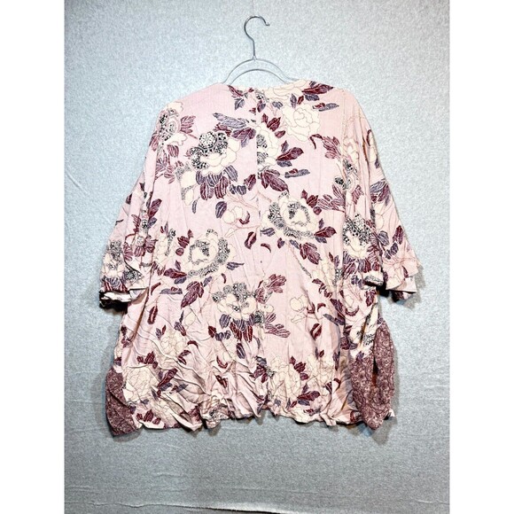 Knox Rose Cardigan Sweater Women's XL Multicolor Floral 100% Rayon Open Front - Picture 2 of 11